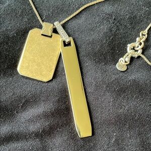 Madewell Ensign Brass necklace with two pendants